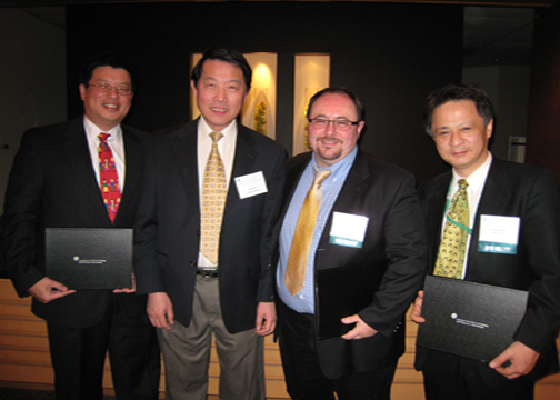 (left to Right) Dr. Wang, Prof. Wu, Prof. Mantalaris, & Prof. Sakai